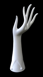 14" Ladies Right Glove Hand in White Plastic from www.zingdisplay.com