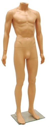 Male Mannequin in Unbreakable Fleshtone Plastic from www.zingdisplay.com