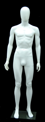 Unbreakable Male Egghead Mannequin in White