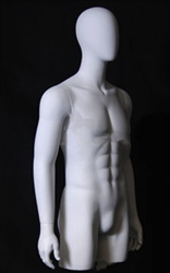 Matte White Male Torso with Abstract Egghead from www.zingdisplay.com