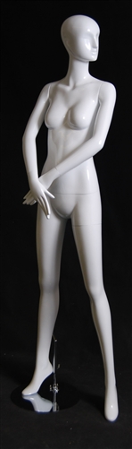 Abstract Head Female Mannequin in Glossy White from www.zingdisplay.com