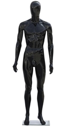 Unbreakable Male Egghead Mannequin in Matte Black