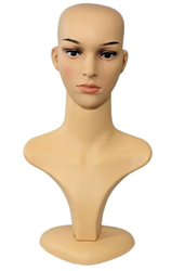 Realistic Female Mannequin Display Head