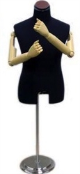 Headless Male Dress Form with Flexible Arms and Fingers