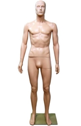 Male Mannequin in Unbreakable Fleshtone Plastic from www.zingdisplay.com