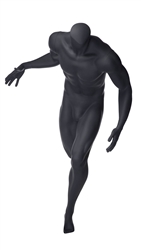 Headless Matte Grey Muscular Male Mannequin - Basketball Dribble
