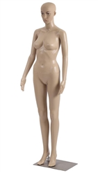 Unbreakable Fleshtone Realistic Female Mannequin - Arms by Side