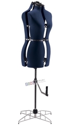 Adjustable Medium/Large Dress Form Navy Blue