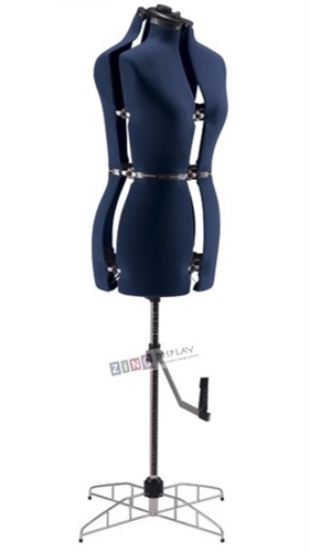 Adjustable Medium/Large Dress Form Navy Blue