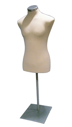 Male 3/4 Torso Jersey Form with Metal Flat Base