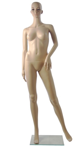 Unbreakable Female Mannequin in Tan with Facial Features