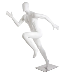 Trendy Sprinter Egghead Matte White Male Mannequin