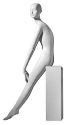 Female Mannequin in Matte White. Abstract Egghead.