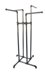 RAW STEEL PIPE 4 WAY RACK DISPLAY