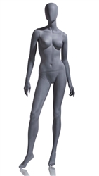 Slate Grey Mannequin Abstract Head Female arms at sides