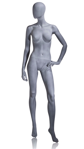Slate Grey Mannequin Abstract Head Female Left Hand on Hip