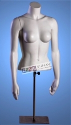 Female Torso Form with Magnetic Arms Matte White