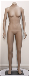 High End Unbreakable Headless Female Mannequin - Tan Skin Tone