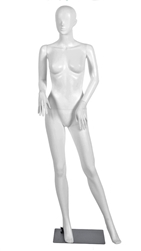 5.8 FT Unbreakable White Female Egghead Mannequin