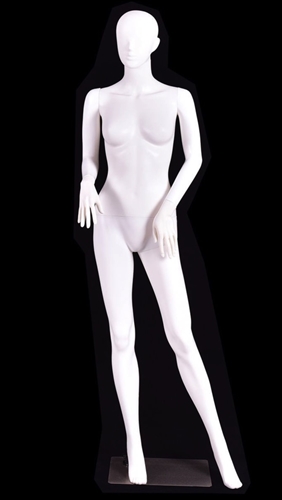 5.8 FT Unbreakable White Female Egghead Mannequin