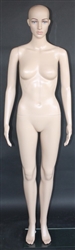Realistic 5' 8" Plastic Female Mannequin - Light Flesh Tone