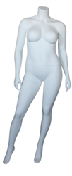 Matte White Female Headless Mannequin Plus Size