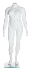 Matte White Female Headless Mannequin Plus Size