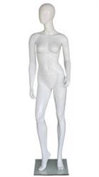 5'10" Gloss White Fiberglass Female Egghead Mannequin From Zingdisplay.com