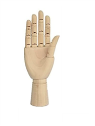 Flexible Posable Wood Hand Display