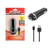 2 IN 1 CAR CHARGER FOR TYPE C BLACK