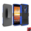 Motorola Moto G6 Play/ Moto G6 Forge/ Moto E5 /XT1922 Holster Combo Case Blue