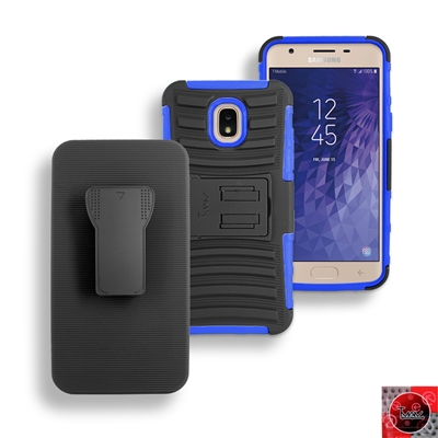 Samsung Galaxy J3 (2018)/ J3 Achieve/ J3 Star/ J337 Holster Combo Case CB5C Blue