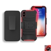 Apple iPhone X Holster Combo Hybrid Kickstand CB5C Red