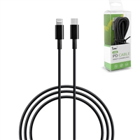 For USB-C to iPhone Cable 6 ft Fast Charging 18W USB Cable Black