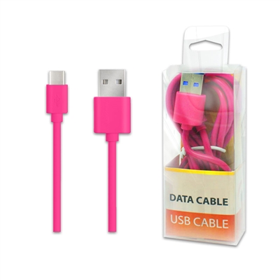 DC01-TYPE C / USB C ( 6 ft ) Date Sync Charging Cable Pink