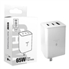 65W SUPER FAST WALL CHARGER ADAPTER;  FAST CHARGER; TRAVAL CHARGER; USB-C ADAPTOR; USB-C + UAB-A ADAPTOR