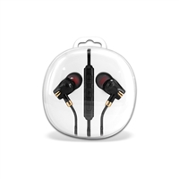 HF04-Gold 3.5mm Deluxe Stereo Earbuds Headsfree Integrated Volume Control