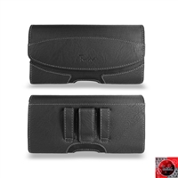 Horizontal Leather Pouch Case Black HP05 S8 L