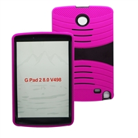 LG G Pad F 8.0 / G Pad II 8.0 Hybrid Rugged Case With Kickstand HYB08 Pink