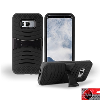 Samsung Galaxy S8 HYBRID KICKSTAND COVER CASE HYB08 Black
