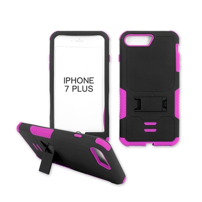 iPhone 7 Plus Rugged Armor Hybrid Kickstand Case Pink