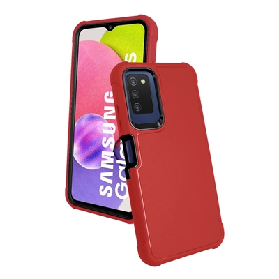 Samsung Galaxy A03S Slim Defender Cover Case HYB12 Red/Black