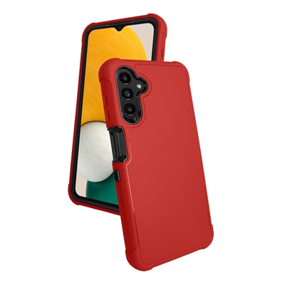 Samsung Galaxy A14 5G Slim Defender Cover Case HYB12 Red /Black