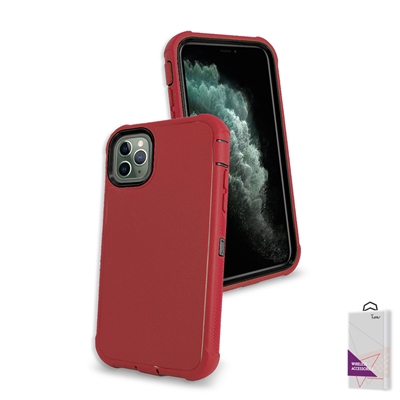 Apple iPhone 11 Pro (5.8") Slim Defender Cover Case HYB12 Red/Black