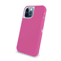 Apple iPhone 12/ iPhone 12 Pro (6.1") Slim Armor Rugged Defender Hybrid Cover Case HYB12 Pink/White