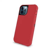 Apple iPhone 12/ iPhone 12 Pro (6.1") Slim Armor Rugged Defender Hybrid Cover Case HYB12 Red/Black