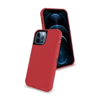 iPhone 14 Pro Max (6.7") Slim Armor Rugged Defender Hybrid Cover Case HYB12 Red / Black