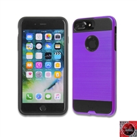 IPHONE 7 PLUS/ IPHONE 8 PLUS METAL BRUSH CASE HYB22 PURPLE