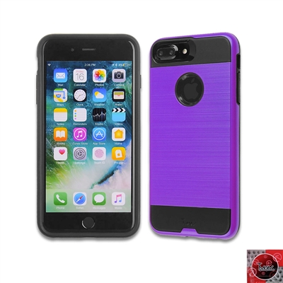 IPHONE 7 PLUS/ IPHONE 8 PLUS METAL BRUSH CASE HYB22 PURPLE