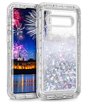 Samsung Galaxy S10 Glitter OBox Hybrid Cover Case HYB26 Silver